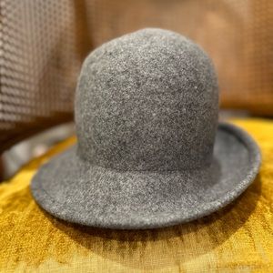 Coal Wool Hat- Crushable- Bowler/Vintage Style